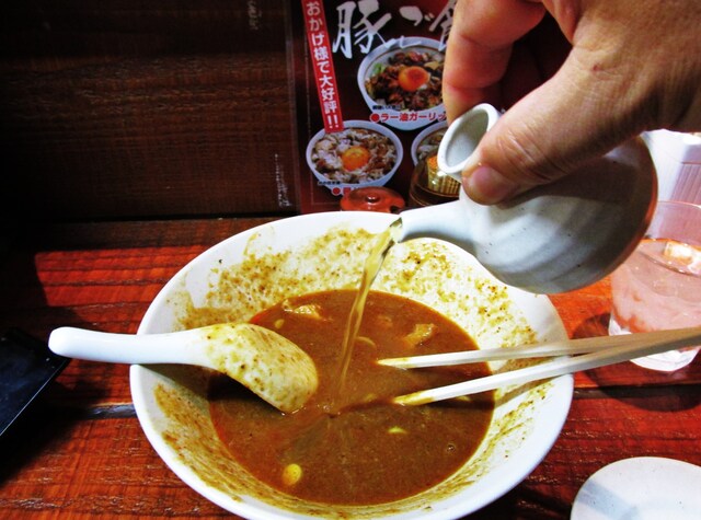 辛辛魚らーめん スープ割も快く応じてくれ ちょっと好感が持てます By 余脂坊 麺処 井の庄 立川 めんどころ いのしょう 立川 ラーメン 食べログ