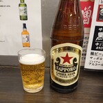 Kushiya Yokochou - サッポロ・ラガー（赤星）中瓶 650円　