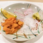 うを徳 - 星鰈  &  馬糞海胆