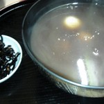 赤乃れん - この日のスタートは、白玉ぜんざいの、豆抜き