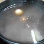 赤乃れん - 特別オーダー、白玉ぜんざい、豆抜きアップ