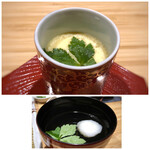 寿司割烹 黒潮 - ◆茶碗蒸しは、少しスが入っていました。(^0^;) ◆お吸い物