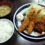 花もめん - 海老・ヒレカツ定食