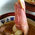 中華そば土屋商店 - こちらもコラボレーションレアチャーシュー♪  後味に金山寺味噌の風味がフワッと薫るジューシーさ抜群のチャーシューでした♪