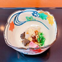 京都吉兆 松花堂店 - 向附　帆立の酢の物
