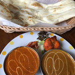 印度屋キッチン - 2カレーセット（キーマ・チキン）激辛