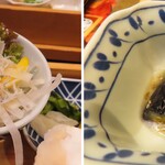 Tosawarayaki Ryuujimmaru - ｢牡蠣フライとわら焼き鰹のたたき定食｣釜揚げシラスの大根サラダ、小鉢