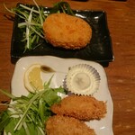 横浜西口 居酒屋さがみ - コロッケ、カキフライ
