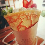 クレープアンドカフェ ヴァーチュ - 2021.12 いちごクリーム(￥530)。この時期に合わせて注文しました。