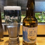 酒菜亭 喜八 - 青い流氷ビールです。