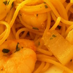 トラットリア フィオリトゥーラ - 201212　Fioritura　【おまけ】日替りパスタ（1000円）海老と大根のアンチョビオイルソース（拡大）