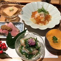たきや - 芹と甘鯛、白海老唐墨
