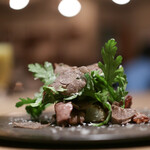 Itsuki - ２０２１年１２月再訪：和牛イチボ 春菊 黒トリュフ☆
