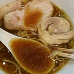 中華そば 深緑 - もろみポーク ロースと知床鶏ももチャーシュー 