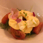 フォカッチャディレッコ500 - 燻製帆立、雲丹とイタリアンパセリ