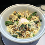 らーめん三極志 - 牡蠣とホウレン草のグラタンまぜそば(950円)