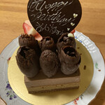 Patisserie TATSUHITO SATOI - 誕生日ケーキ（ジヴァラとデリスのハーフ&ハーフ）