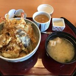 味処みずほ - 季節の天ぷら丼セット