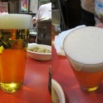 生ビール・本当に薄いグラス