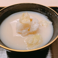 道人 - お椀　うずみ豆腐　上に天然蕗のとう　もう春です^ ^