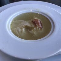 御膳房 銀座店 - 山伏茸とベーコンのスープ（2品目）
