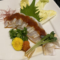 フグ料理　徳福 - 厚切りの刺身はなかなか良かった