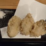 手打蕎麦 松永 - 牡蠣の天ぷら
