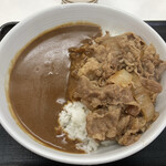 Yoshinoya - カリガリ肉だく牛カレー上から