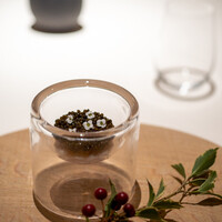 レストラン オオツ - 2021.12 キャヴィア 甲殻類のジュレ 野付産天然帆立貝のタルタル