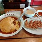 大阪王将 - 天津飯、餃子セット