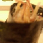 鮨 生粋 - ミョウガの大葉巻き。