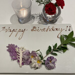 ウシマル - バースデープレートを用意してくれました