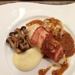 ワンシーン - クリスマスディナー(鱈のベーコン巻きソテー 白子添え)