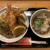 Tempura Yatenju - 活穴子海老天丼+麺セット¥1240