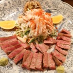 山海づくし勝也 - 仙台牛ステーキ＆カニサラダ