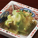 Pickled green cabbage