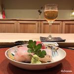 御料理 寺沢 - ﾉﾝｱﾙｺｰﾙﾜｲﾝと向付