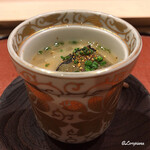 御料理 寺沢 - あわびとくもこの粕汁