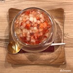 御料理 寺沢 - ﾌﾞﾙｰﾁｰｽﾞのﾌﾞﾗﾝﾏﾝｼﾞｪにｲﾁｺﾞと洋梨