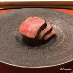 御料理 寺沢 - いわて牛のｼｬﾄｰﾌﾞﾘｱﾝの備長炭焼