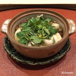 御料理 寺沢 - ﾎﾛﾎﾛ鳥とﾅﾒｺと芹の小鍋立
