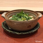 御料理 寺沢 - ﾎﾛﾎﾛ鳥とﾅﾒｺと芹の小鍋立