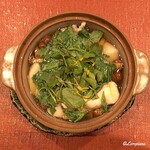 御料理 寺沢 - ﾎﾛﾎﾛ鳥とﾅﾒｺと芹の小鍋立