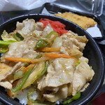 ほっかほっか亭 - 料理写真:焼肉丼ダブル　白身魚フライ