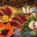 寿司と山形蕎麦 海風季 - まぐろと佐島のたこ