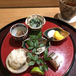 日本料理 太月 - 八寸。モロコ山椒焼など。