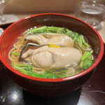 車力門 おの澤 - お蕎麦③牡蠣〜！！でっけぇ〜！！