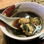 なにわ翁 - 白子ざるそば 白子たっぷり入ってるよ〜