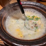 雨ニモマケズ - 天然虎河豚の白子備長炭炙り入り雑炊