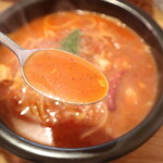 Nonnki PASTAYA - 魚介のピリ辛トマトスープパスタのスープ